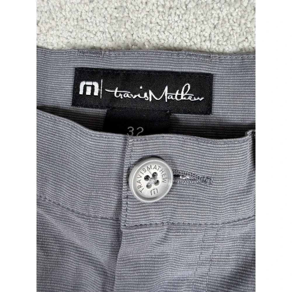 Travis Mathew Golf Pants Mens 32x32 Open To Close Chino Performance Heather Gray